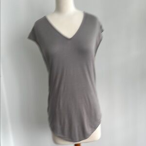 Helmut Lang Gray V-Neck T-Shirt